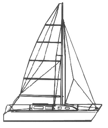 Santana 2023c sailboat under sail