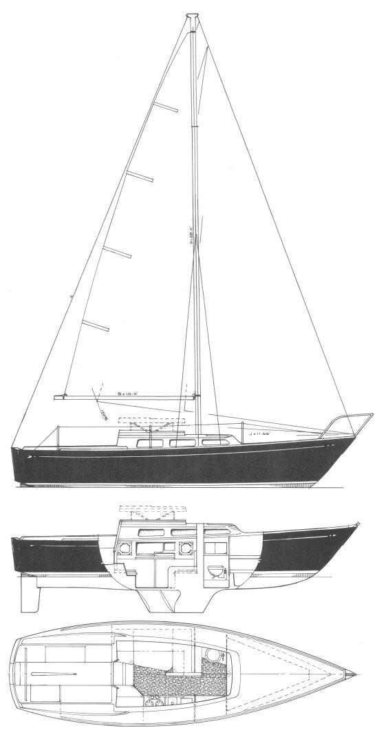Santana 26 sailboat under sail