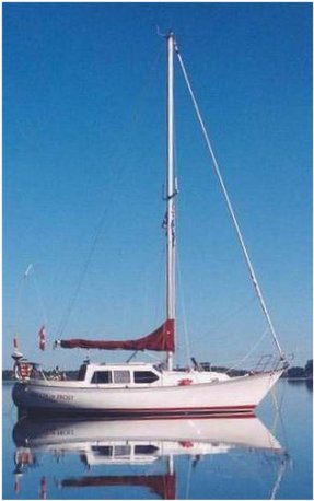 Saturna 33 sailboat under sail