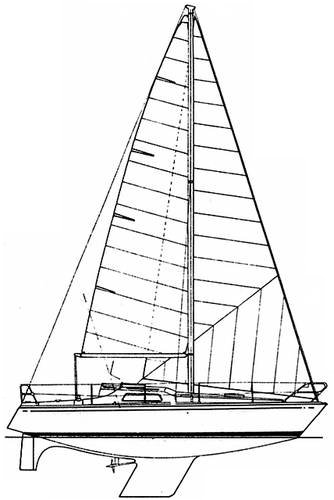 Scampi 30 4 sailboat under sail