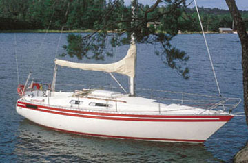 Scanmar 33 sailboat under sail