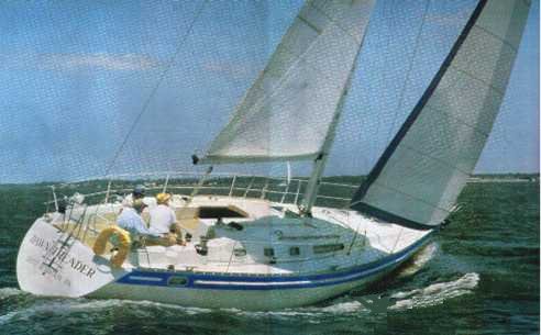 Scanmar 40 sailboat under sail