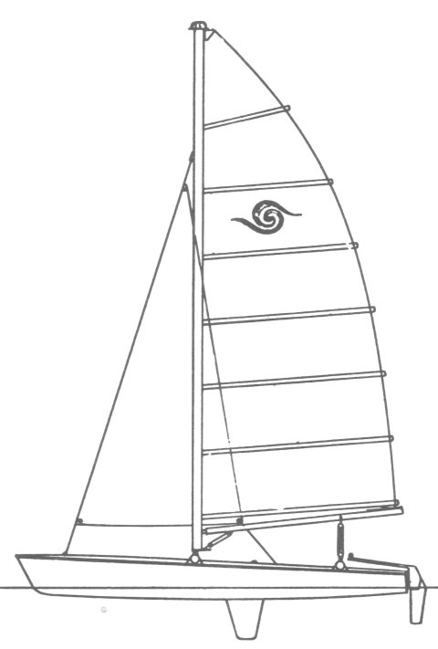 Sea spray 18 sailboat under sail