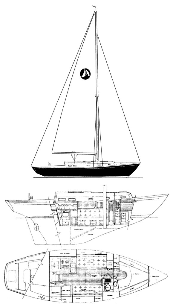 Sea sprite 34 sailboat under sail