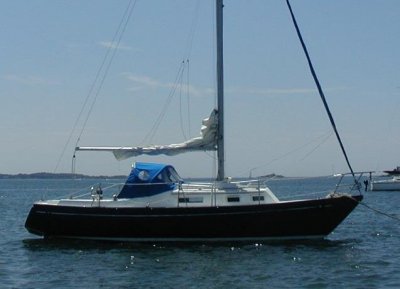 Seafarer 29 sailboat under sail