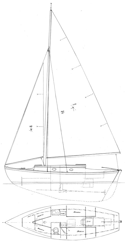 Seafarer herreshoff sailboat under sail
