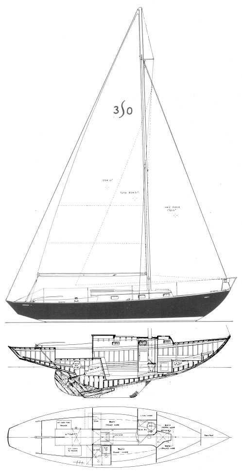Seaman 30 sailboat under sail