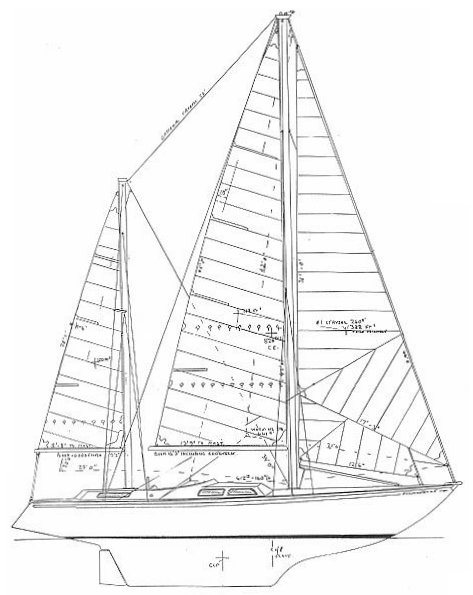 Seamaster 47 sailboat under sail