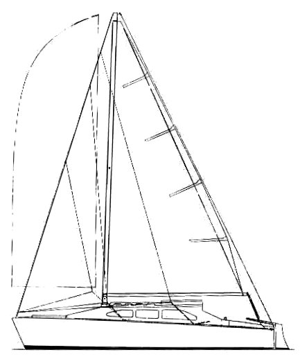 Seamew 22 sailboat under sail
