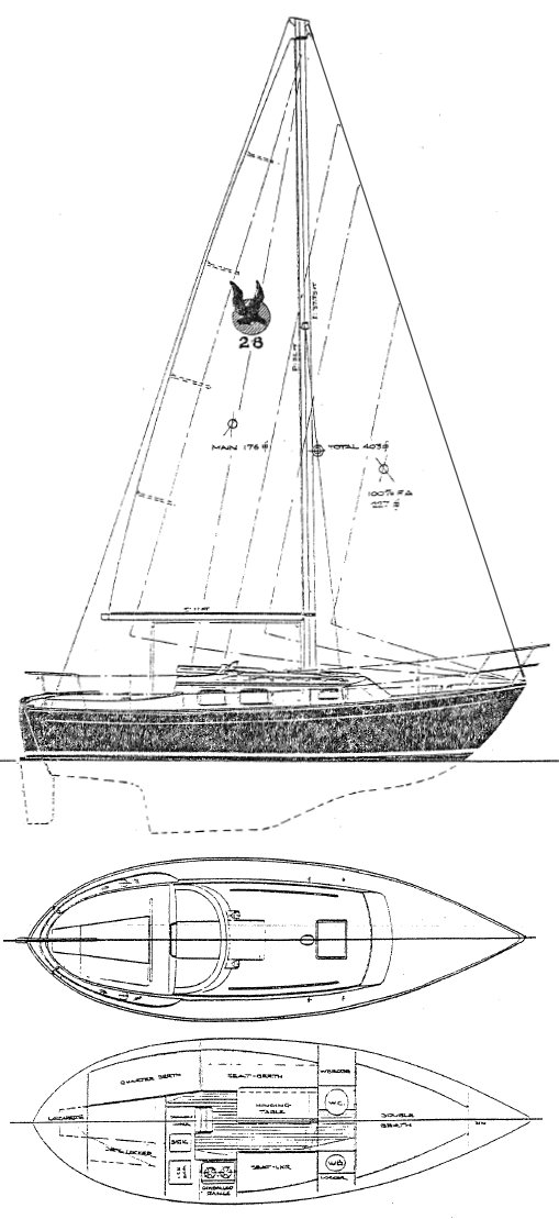 Searaker 28 sailboat under sail