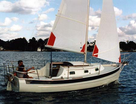 Seaward 23 sailboat under sail