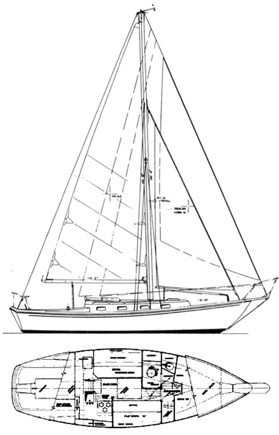 Seawind mk ii cutter allied sailboat under sail