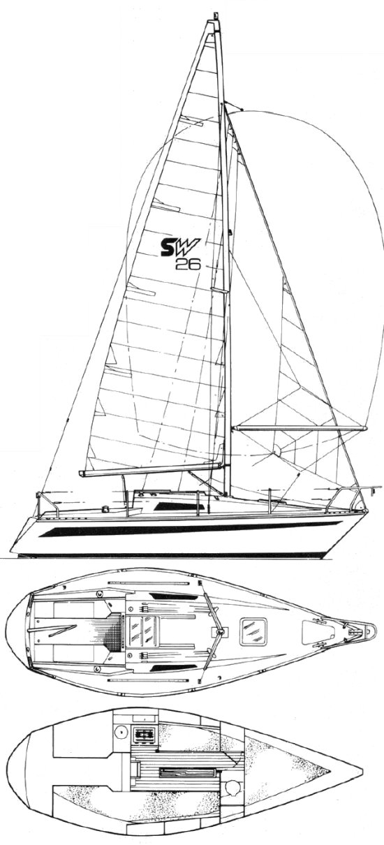 Seawolf 26 sailboat under sail
