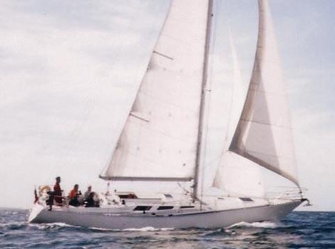 Seawolf 43 sailboat under sail