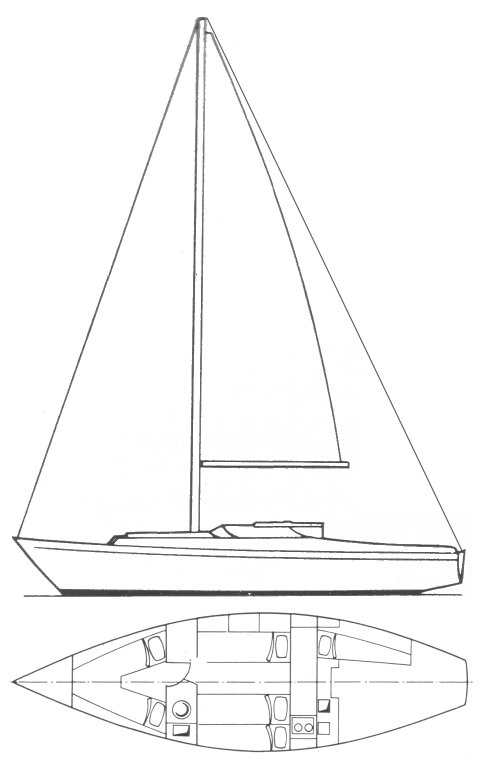 Seeker 31 sailboat under sail