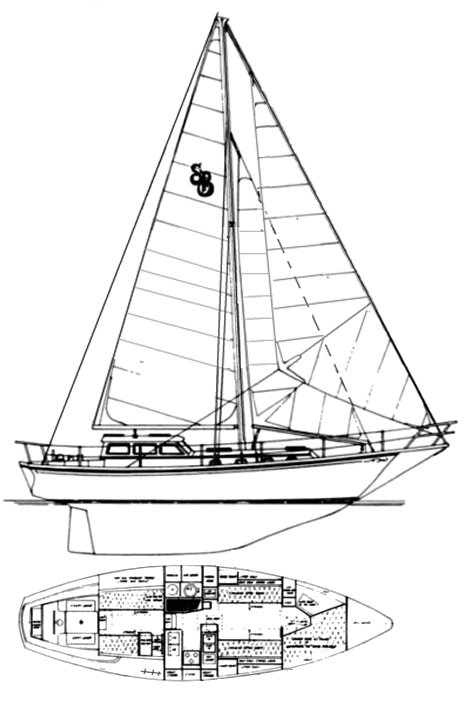 Shannon 38 ph sailboat under sail