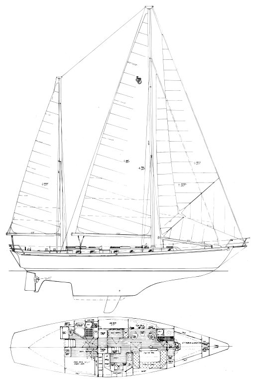 Shannon 50 sailboat under sail