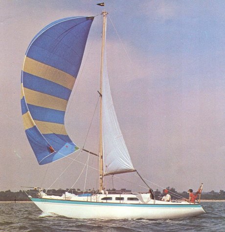 She 95 traveller sailboat under sail