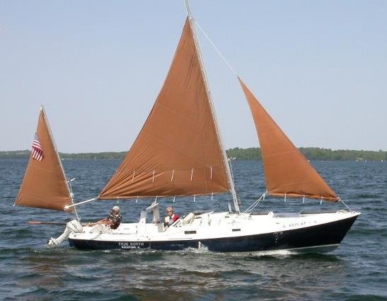 Shearwater 28 edey duff sailboat under sail