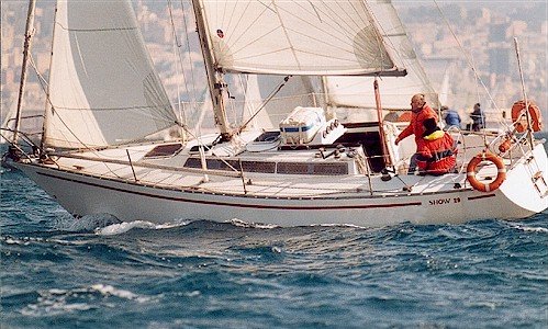 Show 29 sailboat under sail