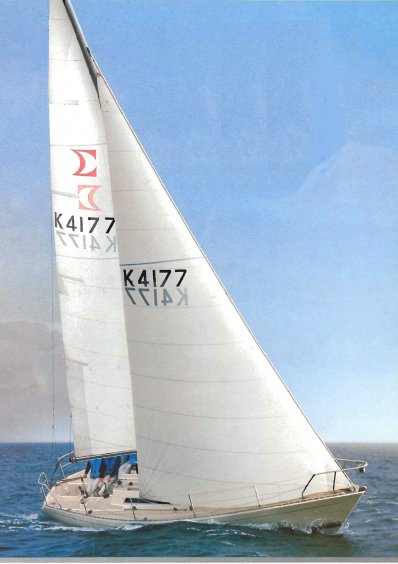 Sigma 33 ood sailboat under sail