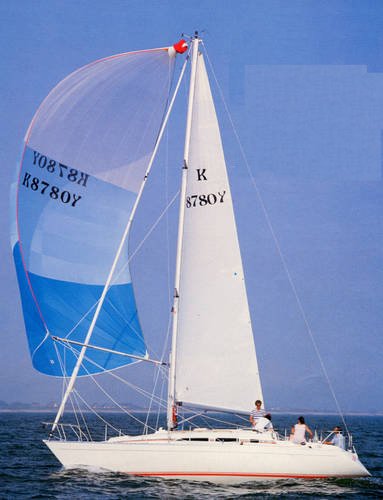 Sigma 362 sailboat under sail