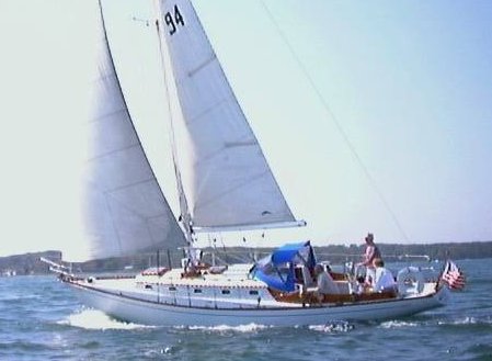 Sigma 36 ss sailboat under sail