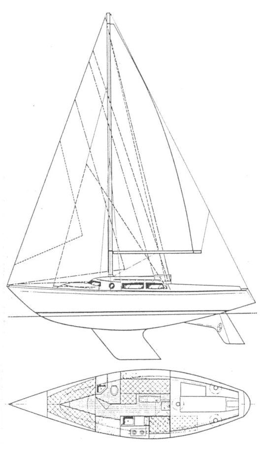 Sirocco 31 sailboat under sail