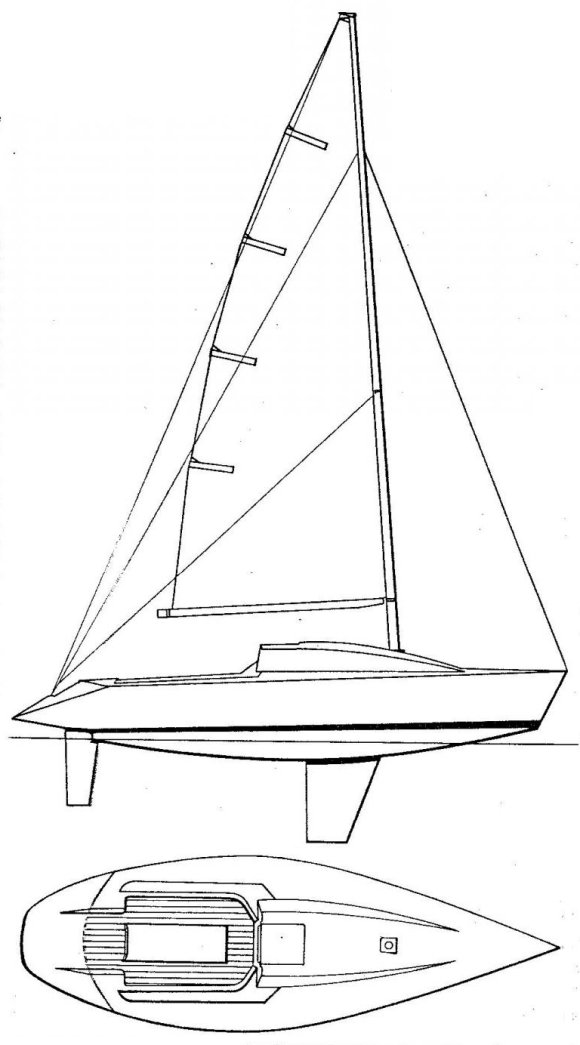 Smokey 25 sailboat under sail