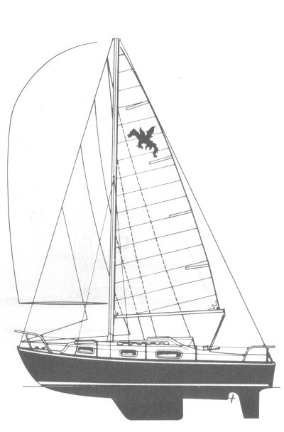 Snapdragon 27 mk ii sailboat under sail
