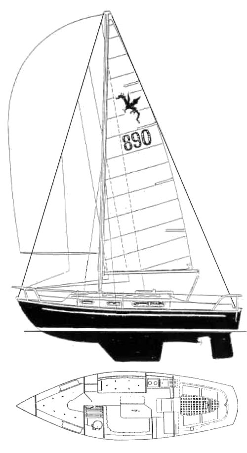 Snapdragon 890 sailboat under sail