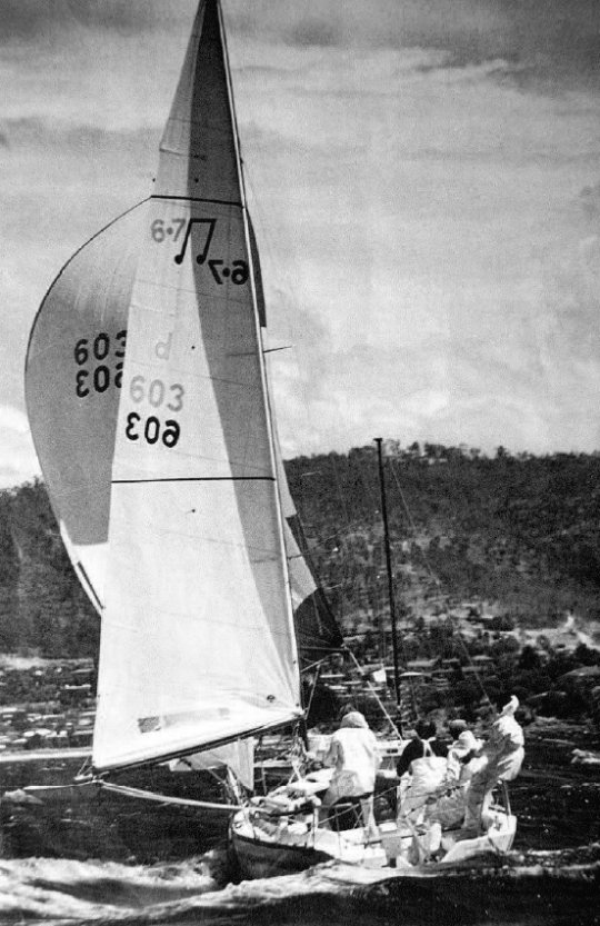 Sonata 67 sailboat under sail