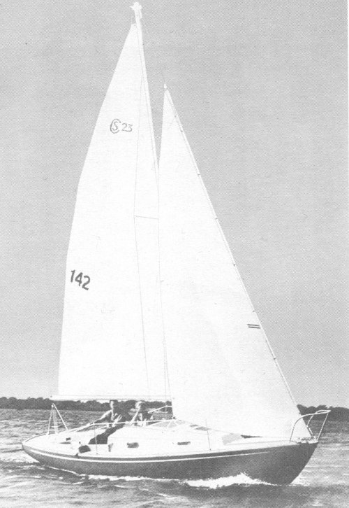 South coast 23 sailboat under sail