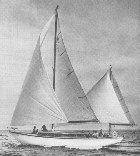 Souwester sr 38 hinckley sailboat under sail