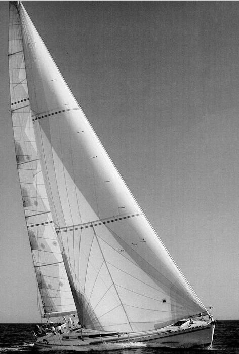 Sovereign 54 sailboat under sail