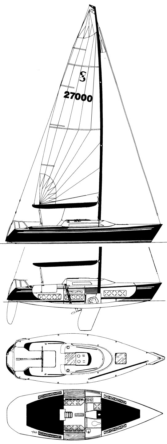 Soverel 27 sailboat under sail