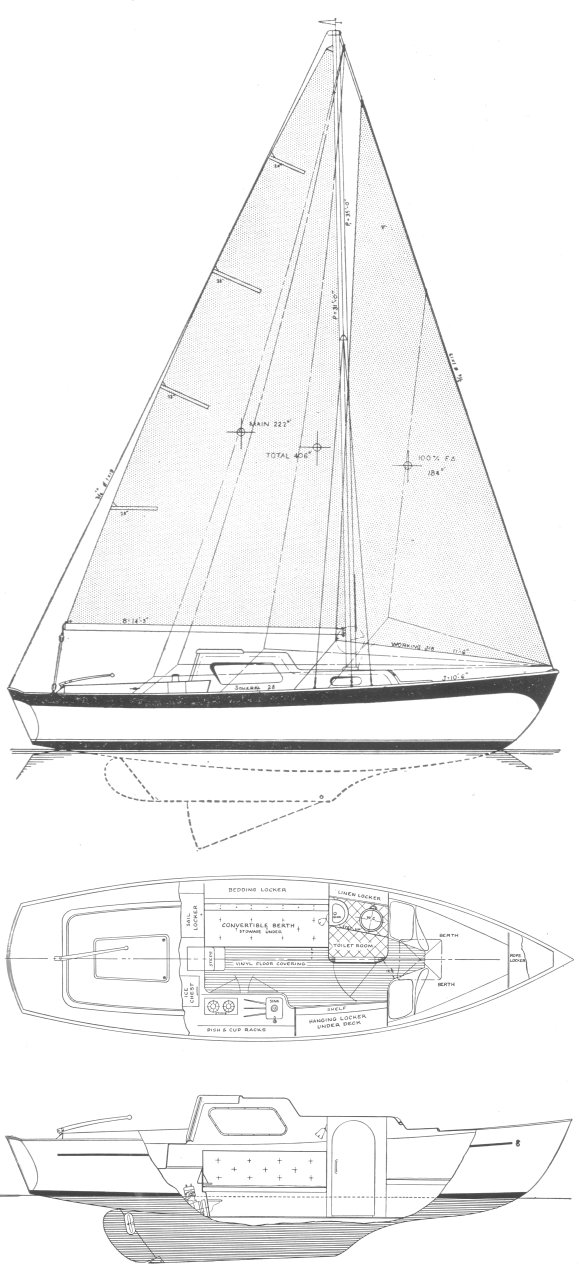 Soverel 28 sailboat under sail