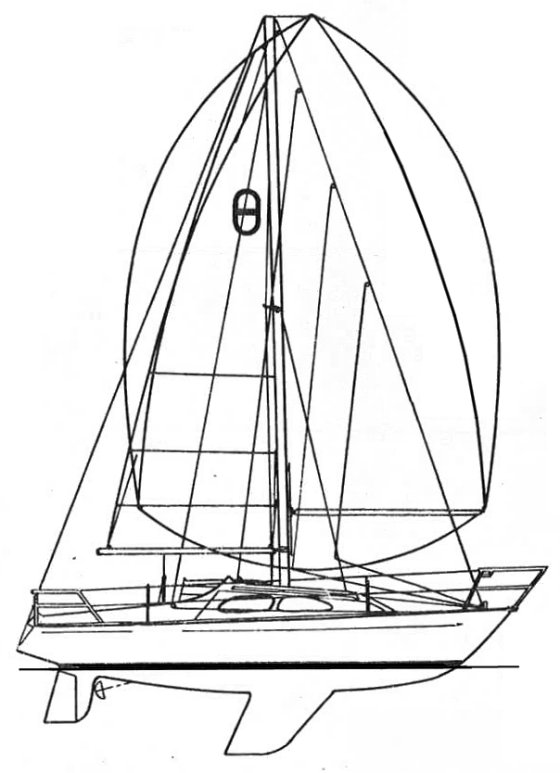 Spencer 30 sailboat under sail