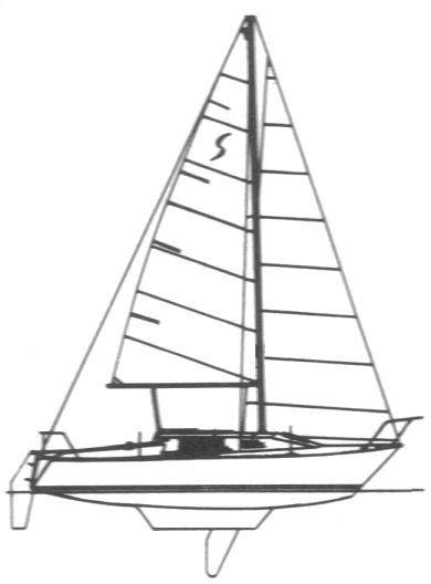 Spindrift 24 sailboat under sail