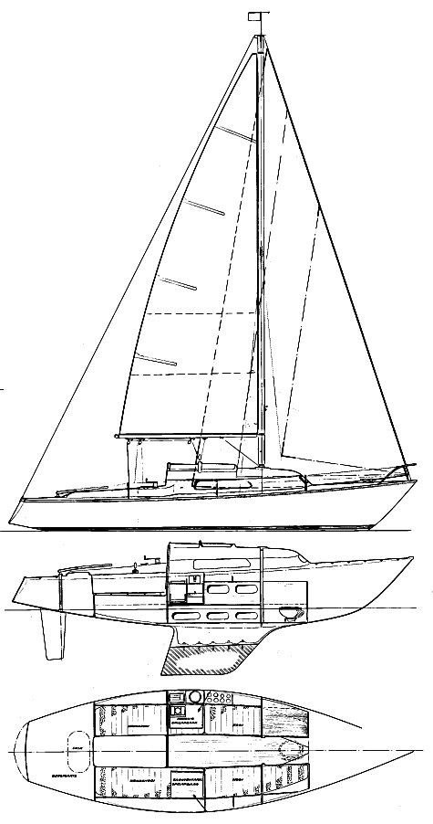 Spirit 24 van de stadt sailboat under sail