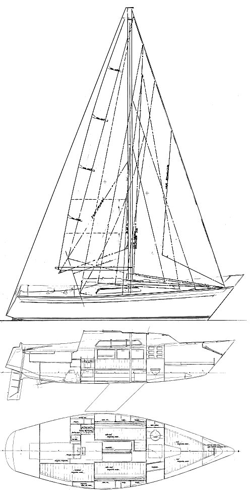 Spirit 28 van de stadt sailboat under sail