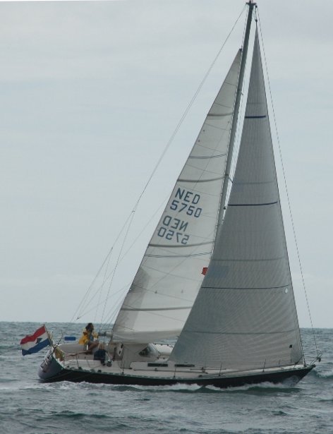 Spirit 36 sailboat under sail