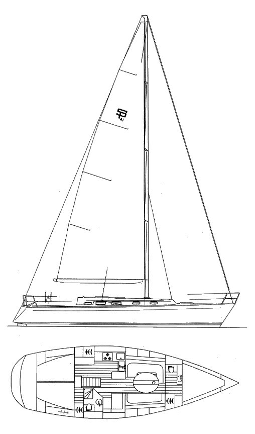 Spirit 41 sailboat under sail