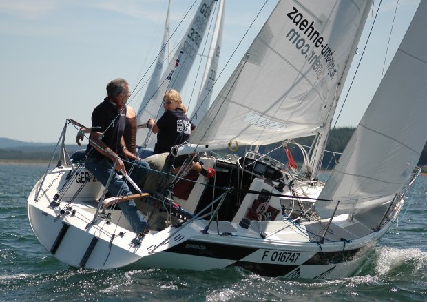 Sprinta sport sailboat under sail