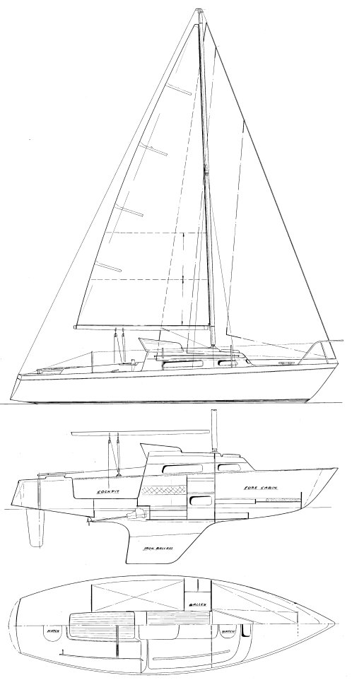 Spurn 23 sailboat under sail