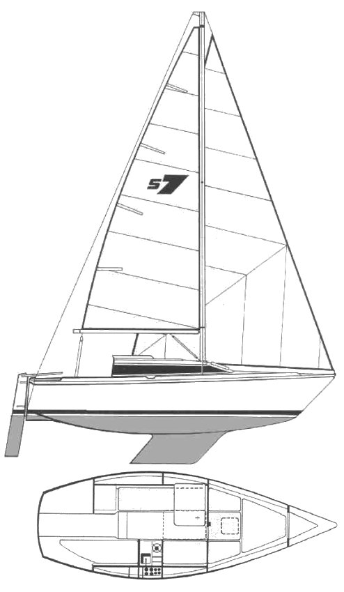 Start 7 sailboat under sail