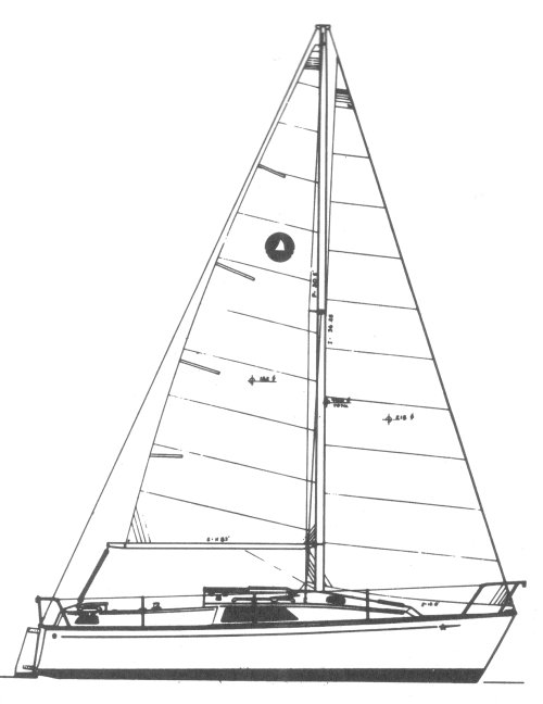 Stellar 30 sailboat under sail