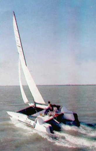 Stiletto 27 sailboat under sail