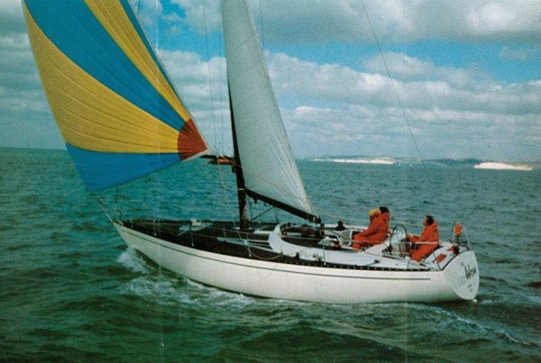 Stuart 37 sailboat under sail