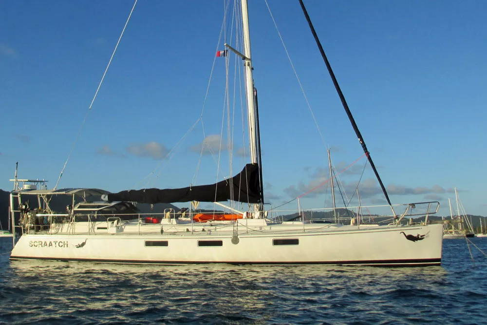 Sundeer 56 sailboat under sail